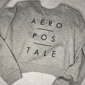 Aeropostale grey cropped sweater